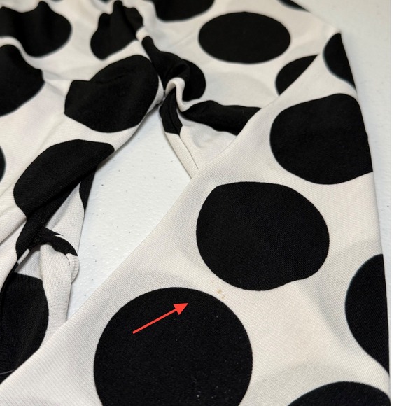 Lovebird Polka Dot Faux Wrap Top L Attached Cami Ruffle Office Siren Y2K - Picture 5 of 8